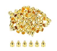 M METERXITY Lot de 50 embouts de cordon à pompons, 6,2 mm ID en plastique à colle dans le cuir, embouts de perles Kumihimo pour la fabrication de bijoux/bracelets/pendentifs, terminateurs de cordon