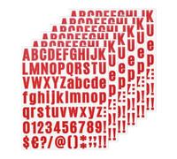 M METERXITY Lot de 6 feuilles d'autocollants en vinyle de 2,5 cm pour boîte aux lettres, panneaux, adresses, cartes artisanales, autocollants en vinyle (rouge)