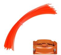 M METERXITY Lot de 60 lignes de rechange carrées en nylon de 0,2 x 35,6 cm pour déchiqueteuse de feuilles/broyeur de feuilles électrique W-orx WG430 [rouge]