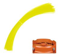 M METERXITY Lot de 60 lignes de rechange rondes en nylon - 0,2 x 35,6 cm - Pour broyeur de feuilles W-orx WG430 - Jaune