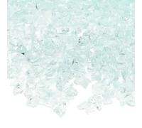 M METERXITY Pierre de Gravier en Verre à Haute Brillance, Gemmes en Verre, Verre Concassé, Morceaux de Verre Cassé pour l'Artisanat/Vases/Décorations de Jardin 3-6mm, 350g [Transparent]