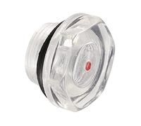 M METERXITY Plastique Huile Niveau Viseur avec Joint Torique - Air Compresseur Raccords Vérifier le niveau d'huile de la pompe, Appliquer à Réservoir (20mm Dia, Clair, Noir)