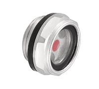 M METERXITY Plastique Huile Niveau Viseur avec Joint Torique - Air Compresseur Raccords Vérifier le niveau d'huile de la pompe, Appliquer à Réservoir (20mm Dia, Clair, Rouge)