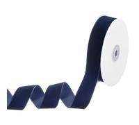 M METERXITY Ruban de Velours Bleu Marine, 10 yards 1" de Largeur Ruban de Velours Fin en Nylon à une Face pour Emballage Cadeau, Bouquet de Mariage, Nœuds pour Cheveux, Décoration de Couronne