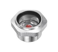M METERXITY Voyant d'huile pour compresseur d'air 1" NPT verre trempé anti-fuite raccords hexagonaux avec joint torique pour voyant de niveau d'huile/pompe/réservoir