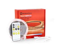 M mimotec - Bande LED CCT, Lumières LED Chambre 3 mètres avec télécommande, puce 2835, Dimmable de Lumière Froide à Lumière Chaude 2700K-6500K, Super Bright Strip pour Fêtes, LM2401