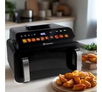 M mimotec -Friteuse à Air Sweet 10,5L, 2100W, 10 Programmes, 40-200 °C, Mode Déshydratation, Éclairage Intérieur, Fonctionnement Silencieux, Pièces Lavables