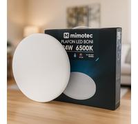 M mimotec - Plafonnier LED circulaire Boni 24W 2000LM 6500K, IP20, pour salle de bain, cuisine, salon, chambre, couloir, salle à manger, balcon