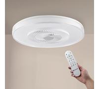 M Mimotec - Ventilateur de plafond LED Vera 42 W avec lumière, télécommande, moteur CC, silencieux, 6 vitesses, 3CCT, minuteur, été-hiver