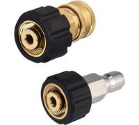M MINGLE Lot d'adaptateurs de tuyau pour laveuse haute pression M22 à 3/8 raccord rapide pour tuyau de laveuse électrique, 5000 PSI