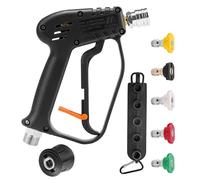 M MINGLE Pistolet de Lavage Haute Pression pour Kärcher K2-K7, 280 Bar | Lance Court de Rechange pour Nettoyeur Haute Pression K2, K3, K4, K5, K6, K7, Raccord M22-14 mm, 5 Buses avec Porte-Buse