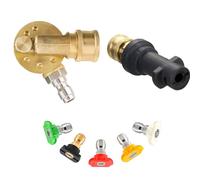 M MINGLE Raccord Pivotant avec Adaptateur Compatible avec Karcher K2-K7 | 5 Embouts de Buse pour Nettoyeur Haute Pression, Raccord Rapide 1/4", Coupleur Pivotant à Rotation 240°, 310 bar
