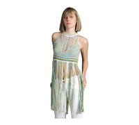 M Missoni - Crop top frange - Femme - Tops - Vert - Taille: 38 FR