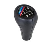 M MODECAR - Compatible avec BMW E30 E32 E34 E36 E38 E39 E46 E53 Z3 Levier de Vitesses Pommeau CUIR NOIR M PACKAGE 6 VITESSES pour 25117566267,