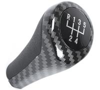 M MODECAR - Compatible avec BMW E30 E32 E34 E36 E39 E46 E60 E61 E62 E63 E81 E82 E85 E87 E88 E90 E91 E92 X1 X3 X5 Pommeau de levier de vitesses CARBON 5 VITESSES pour 25117566267,