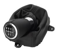 M MODECAR - Compatible avec Honda Accord VIII 2008- Pommeau de levier de vitesses NOIR + Sacoche de changement de vitesse NOIR avec cadre 6 VITESSES pour 54102-TL0-G01,