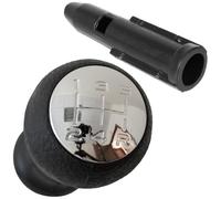 M MODECAR - Compatible avec Peugeot 207 Levier de Vitesse Pommeau SCHÉMA DE CÂBLAGE CHROME + Adaptateur/Transition pour Levier de Vitesse, 2 pièces SET pour 2403BL,