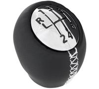 M MODECAR - Compatible avec Renault Espace IV pommeau de levier de vitesses 6 VITESSES CUIR NOIR + CHROME pour 8200050527,