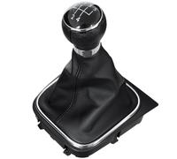 M MODECAR - Compatible avec VW Eos 06-12 Pommeau de levier de vitesses et brassard 5 vitesses pour 1K0711113CF,