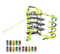 M MOLTO | Super voiture pour enfant à 5 étages avec accessoires + 15 voitures et tapis, 24 places de stationnement, parking de voiture jouet, voiture jouet, jouets pour enfants + 3 ans