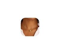 M MOOHAM Collier avec pendentif en forme de croix 3D plaqué or véritable 14 carats pour femmes et filles, Laiton plaqué or, Pas de gemme