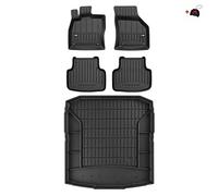 M MOTOS Kit de tapis de sol en caoutchouc et tapis de coffre pour Skoda Octavia IV depuis 2019 Améliorez votre confort de voyage avec tapis antidérapant voiture 3D- Tapis de sol voiture tous temps, pr