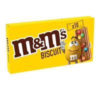 M&MS - Biscuits Gourmands au Chocolat au Lait et M&M's Minis, Texture Fondante (Paquet 10) - Le lot de 4
