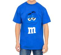 M&M's Candy Silly Character Face T-Shirt (Blue-Adult S)