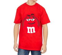 M&M's Candy Silly Character Face T-Shirt (Red-Adult XL)