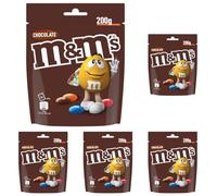 M&M'S CHOCO - Bonbons Chocolat au Lait - 200g Sachet de Chocolats (Lot de 5)