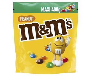 M&M'S Chocolat au lait Arachide Bite Marron Pouch Plastic 400g X1 Maxi Format