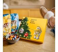 M&Ms Coffret cadeau - Cadeau de Saint-Valentin pour Lui & Elle, Personnalisez votre coffret de chocolat au lait M&Ms (Crispy et Peanut) avec un message personnel