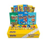 M&M's Coffret Cadeau Chocolat - Box Gourmande 9 Produits Variés | Biscuits, Crispy, Peanut, Caramel Salé & Minis - Idée Cadeau