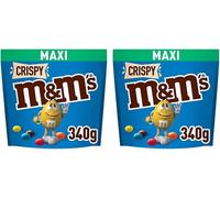 M&M'S CRISPY - Bonbons Chocolat Au Lait Et Riz Soufflé - Sachet De 340G (Lot De