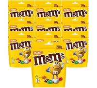M&M'S PEANUT - Bonbons Chocolat au Lait & Cacahuètes - Sachet de 200g, Lot de 10x200g, 2kg