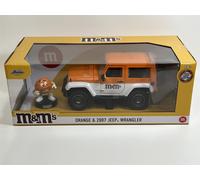 M&MS Orange Figurine Et 2007 Jeep Wrangler 1:24 Echelle Jada 253255068 34401