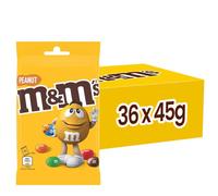 M&M's Peanut Billes à la cacahuète enrobées de chocolat au lait 45 gr - Carton de 36 paquets