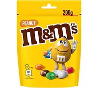 M&M's PEANUT - Billes à la cacahuète enrobés de chocolat au lait- Sachet de 200g (Lot de 9)