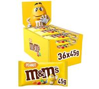 M&M'S Peanut – Bonbons chocolat au lait et cacahuètes – 36 x 45 g (1,620kg)