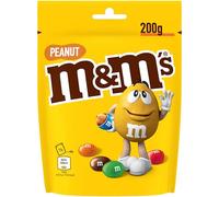 M&M's Peanut – Billes à la cacahuète enrobées de chocolat au lait – Lot de 9 x 200 g