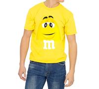 M & M M&M's Candy Silly Character Face T-shirt, jaune, L