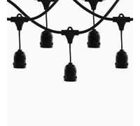 m MU 10M Guirlande Lumineuse Exterieure Noire Pour 10 Douilles Raccordable Jusqu'à 100M/1000W LED IP54 E27 Décoratif Extérieur Patio Cour Fêtes Mariage Jardin, Guirlande Guinguette Exterieur