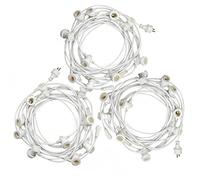 m MU 30M Guirlande Lumineuse Exterieure 3 * 10M Blanche Pour 30 Douilles Raccordable Jusqu'à 100M Led E27 Décoratif Extérieur Patio Cour Fêtes Mariage Jardin