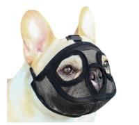 M Muselière bouledogue réglable pour arrêter de mordre, mâcher et aboyer Confortable et efficace - Muselière courte pour chien Fabriquée en maille respirante et en nylon , légère, pratique et , rend v