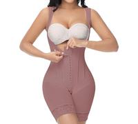 M MYODRESS Fajas Colombianas Moldeadoras Body Shaper post-chirurgie Stage 2 BBL Vêtement de compression avec fermeture éclair à l'entrejambe, Brun rosâtre, Medium