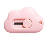 M/N ////N Couteau Utilitaire Ouvre-Lettre Cutter, Portable KN Papeterie Cutter en Forme Nuage pour Porte-clés, Bleu, Blanc