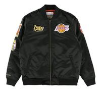 M&N Satin Bomber Veste - FLIGHT Los Angeles Lakers noir