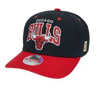 M&n Stretch Snapback Classic Red Cap - Chicago Bulls Noir
