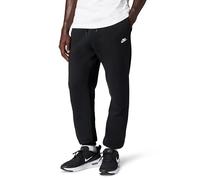 Pantalon à revers en tissu Fleece brossé Nike Club pour homme Noir/Noir/Blanc XS