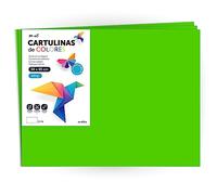 M-Office Cartulina Grande 50x65cm - 25 Feuilles de Couleurs Claires et Intenses - 180g pour Loisirs Créatifs, Designs et Projets Artistiques (Vert Foncé)